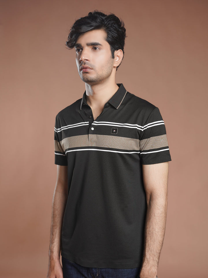 Black Spandex Polo T-Shirt (POLO-944)