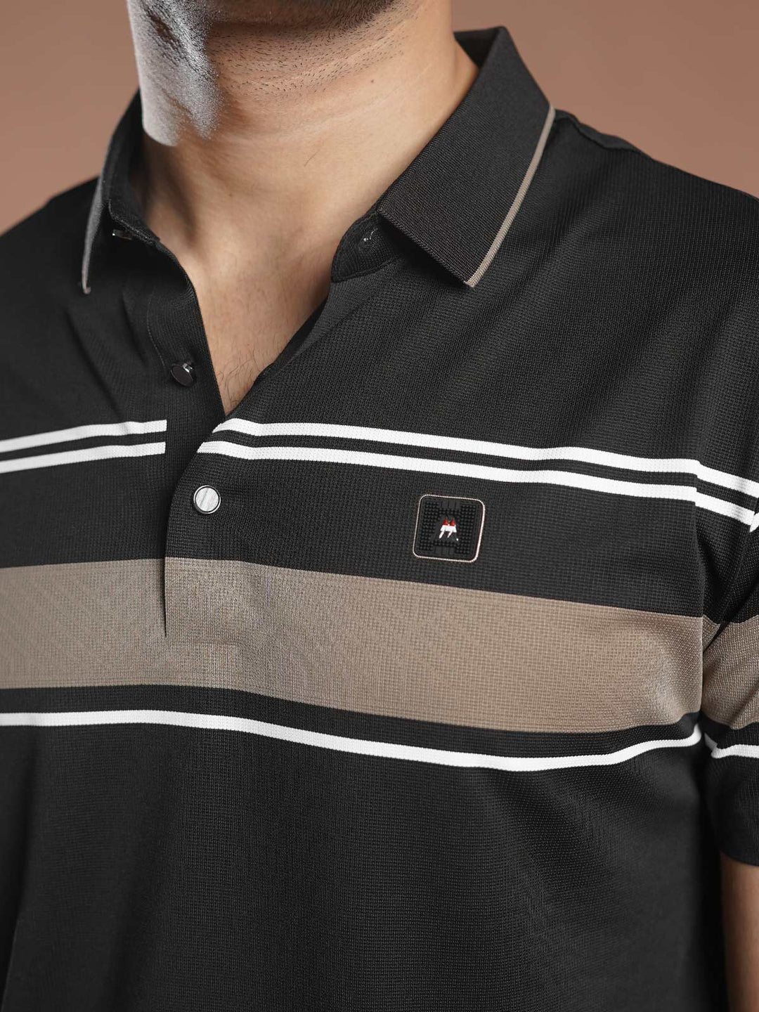 Black Spandex Polo T-Shirt (POLO-944)
