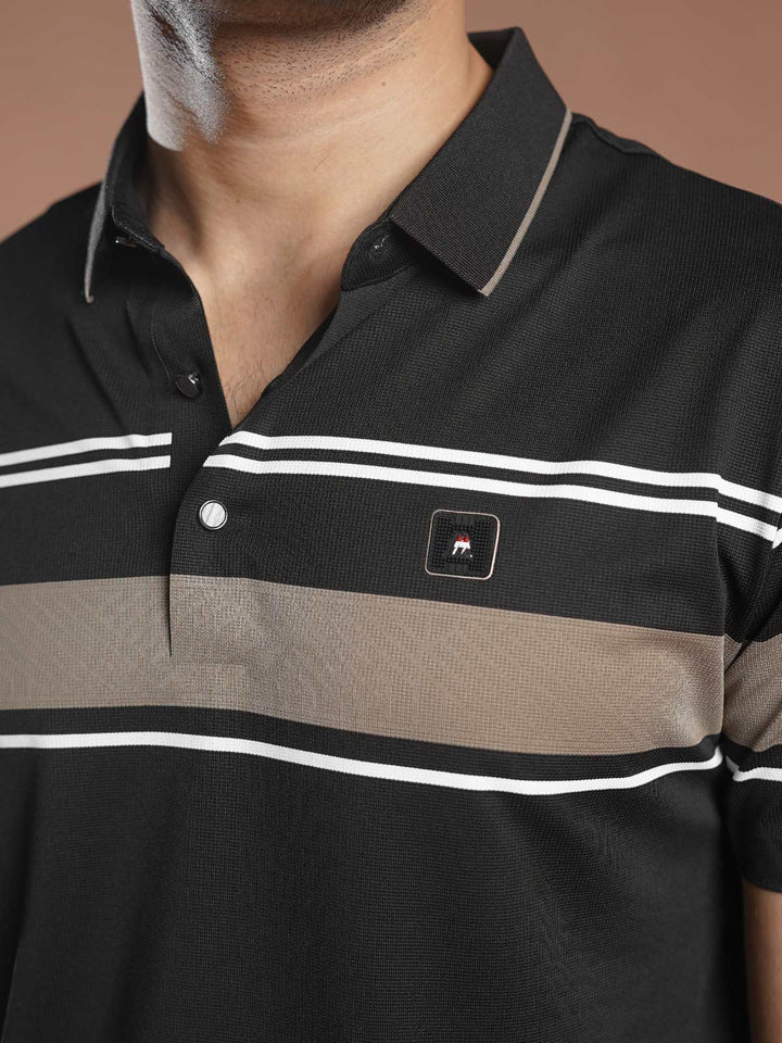 Black Spandex Polo T-Shirt (POLO-944)
