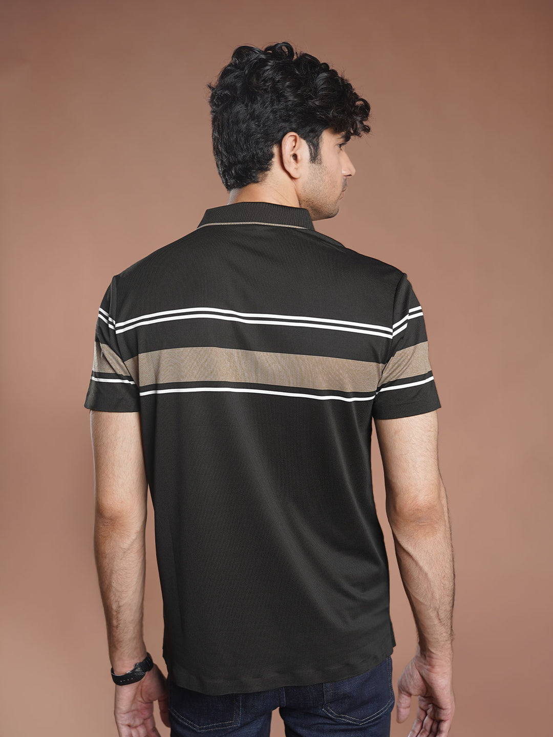 Black Spandex Polo T-Shirt (POLO-944)