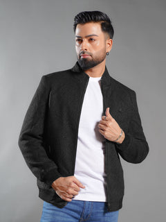 Black Imported Suede Zipper Jacket (PSJ-001)