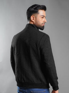 Black Imported Suede Zipper Jacket (PSJ-001)