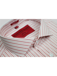 White & Tea Pink Stripe, French Collar, Elite Edition, Men’s Formal Shirt  (RTW-1851)