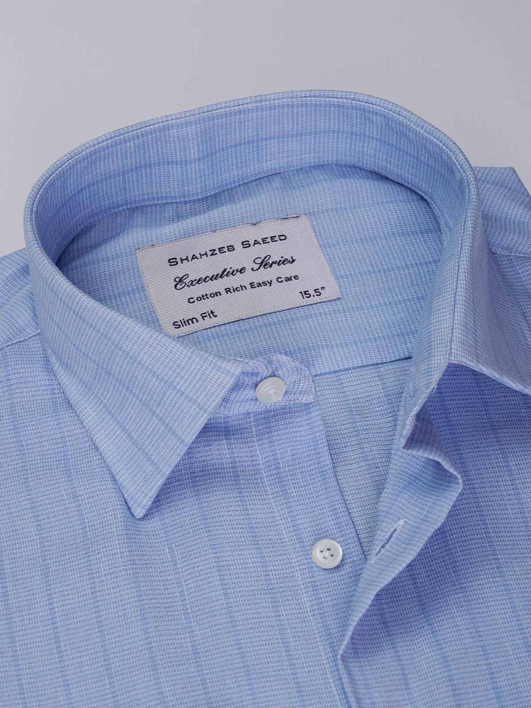 Light Blue, Elite Edition, French Collar Men’s Formal Shirt  (RTW-2512)