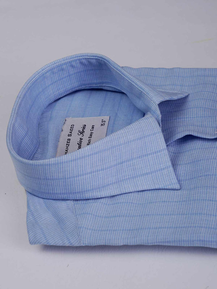 Light Blue, Elite Edition, French Collar Men’s Formal Shirt  (RTW-2512)