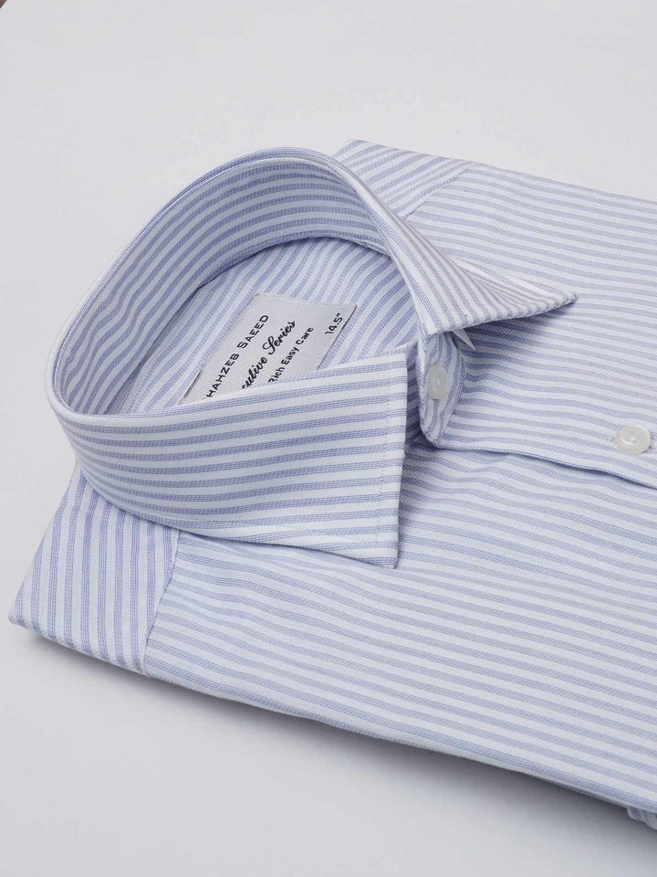 Light Blue, Elite Edition, French Collar Men’s Formal Shirt  (RTW-2523)