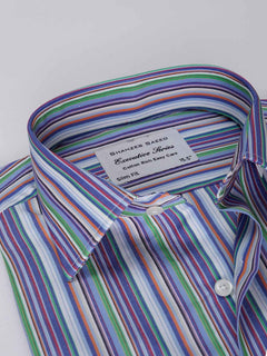 Multi Stripe, Elite Edition, French Collar Men’s Formal Shirt  (RTW-2526)