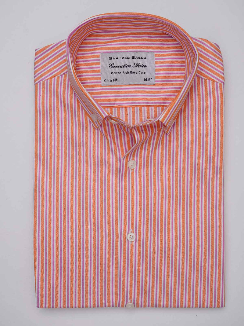 Orange, Elite Edition, French Collar Men’s Formal Shirt  (RTW-2527)