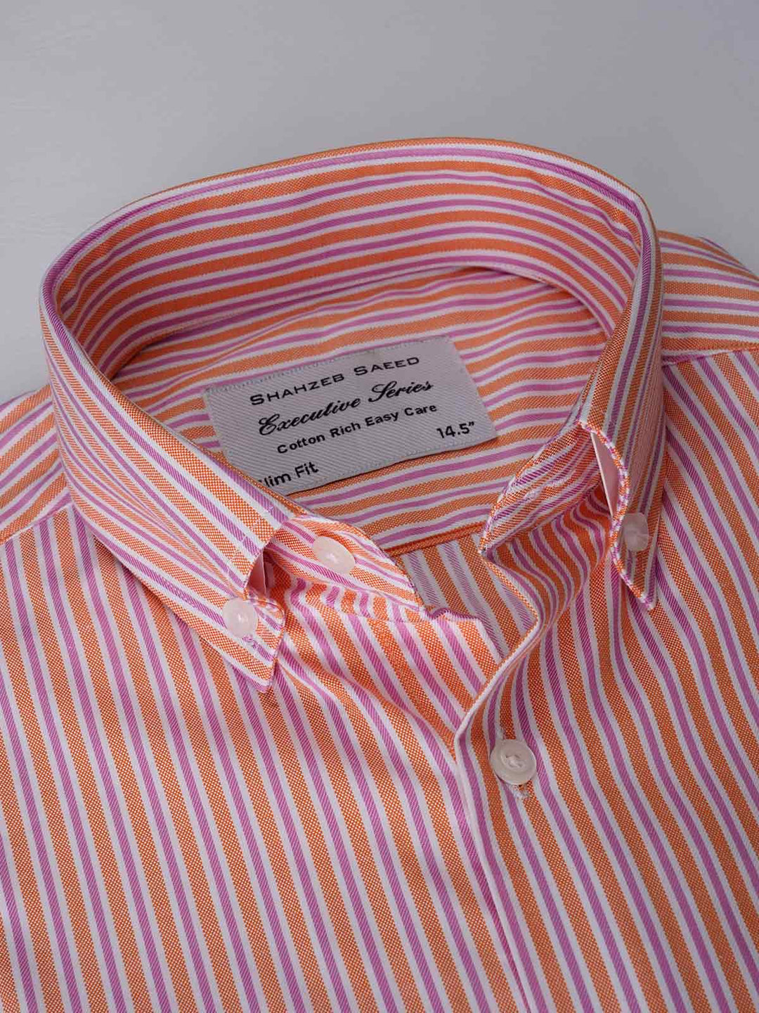 Orange, Elite Edition, French Collar Men’s Formal Shirt  (RTW-2527)