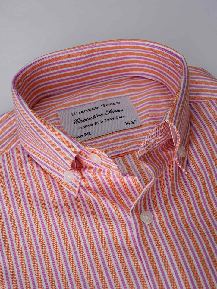 Orange, Elite Edition, French Collar Men’s Formal Shirt  (RTW-2527)