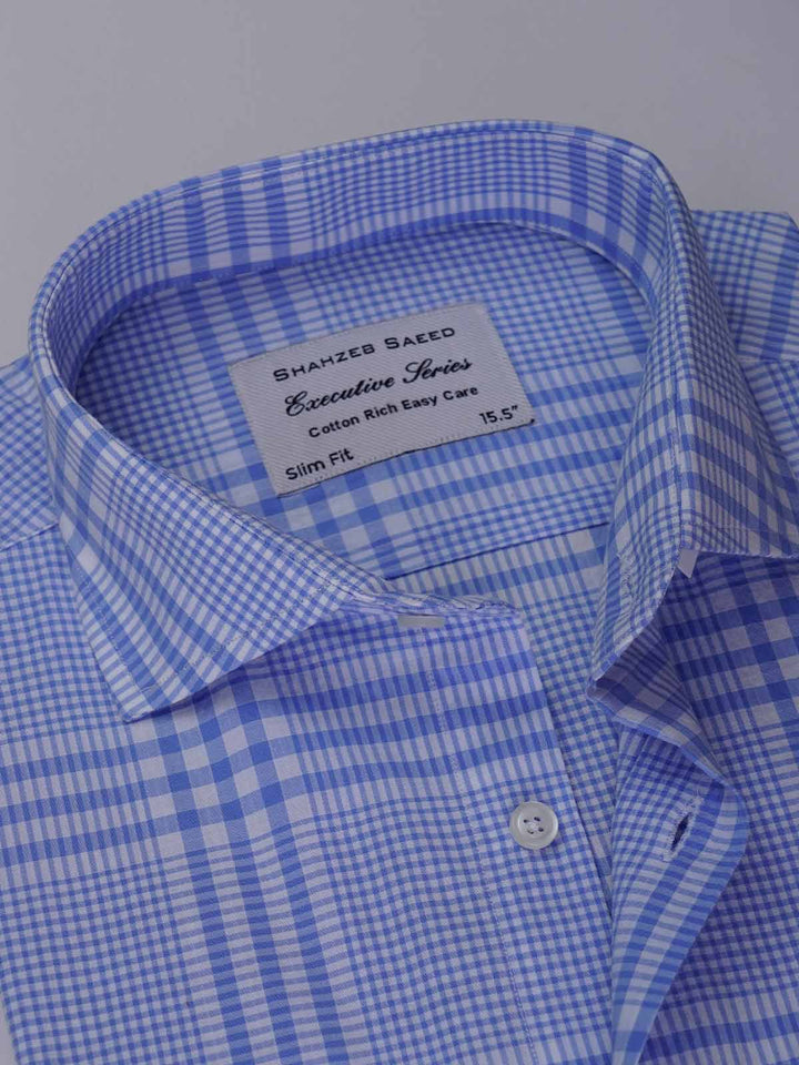 Light Blue Elite Edition, French Collar Men’s Formal Shirt  (RTW-2535)