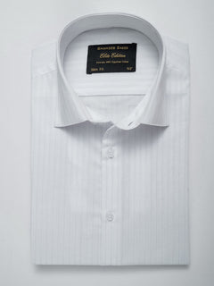 White & Pink Stripe Elite Edition, Cutaway Collar Men’s Formal Shirt  (RTW-2721)