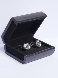 Round Honey Comb Pattern Cufflink (CUFFLINK 487)