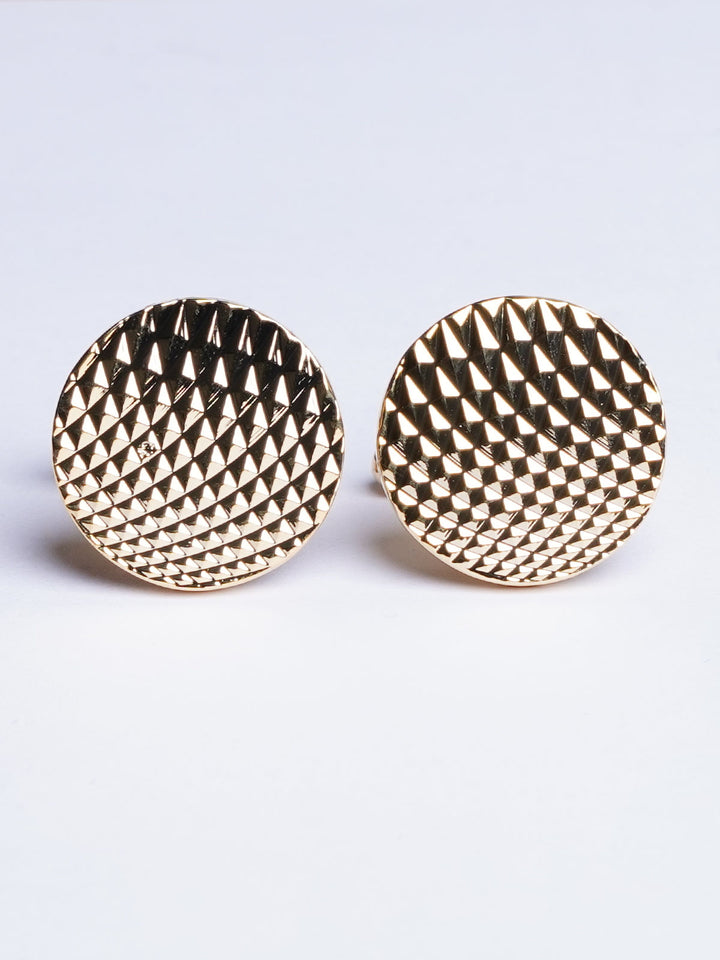 Round Net Textured Cufflink (CUFFLINK-475)