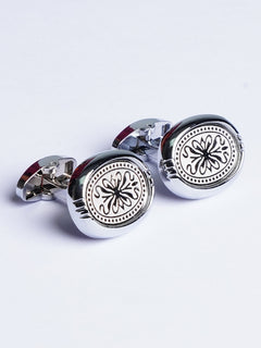 Royal Pattern Silver Cufflink (CUFFLINK-483)