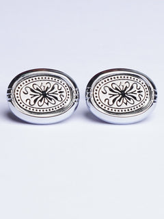 Royal Pattern Silver Cufflink (CUFFLINK-483)