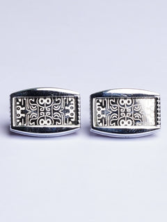 Royal Pattern Silver Cufflink (CUFFlINK-489)