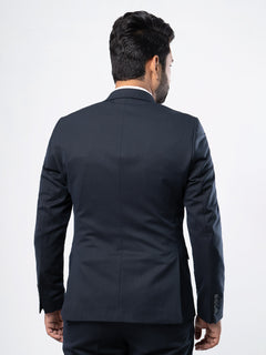 Navy Blue Plain Tailored Fit Two Piece Suit (SF-005)