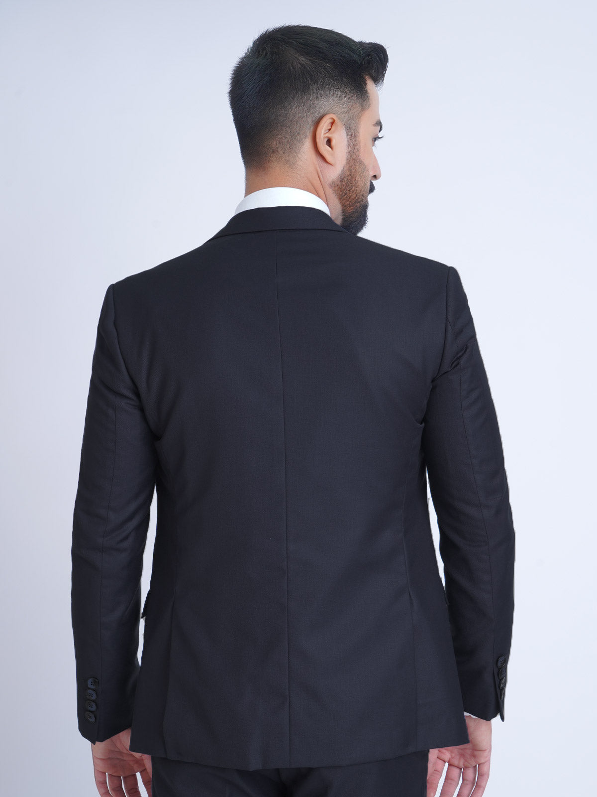 Navy Blue Self Tailored Fit Two Piece Suit (SF-016)