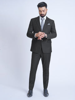 Charcoal Grey Self Tailored Fit Two Piece Suit (SF-017)