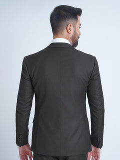 Charcoal Grey Self Tailored Fit Two Piece Suit (SF-017)