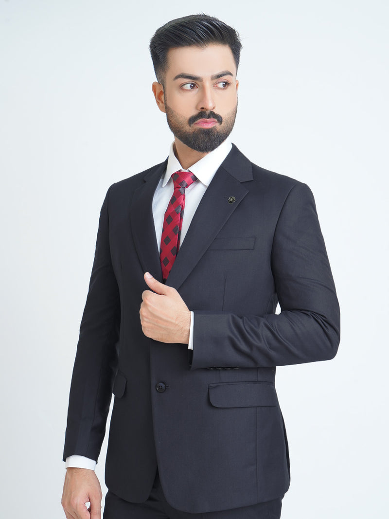 Dark Blue Self Tailored Fit Two Piece Suit  (SF-020)