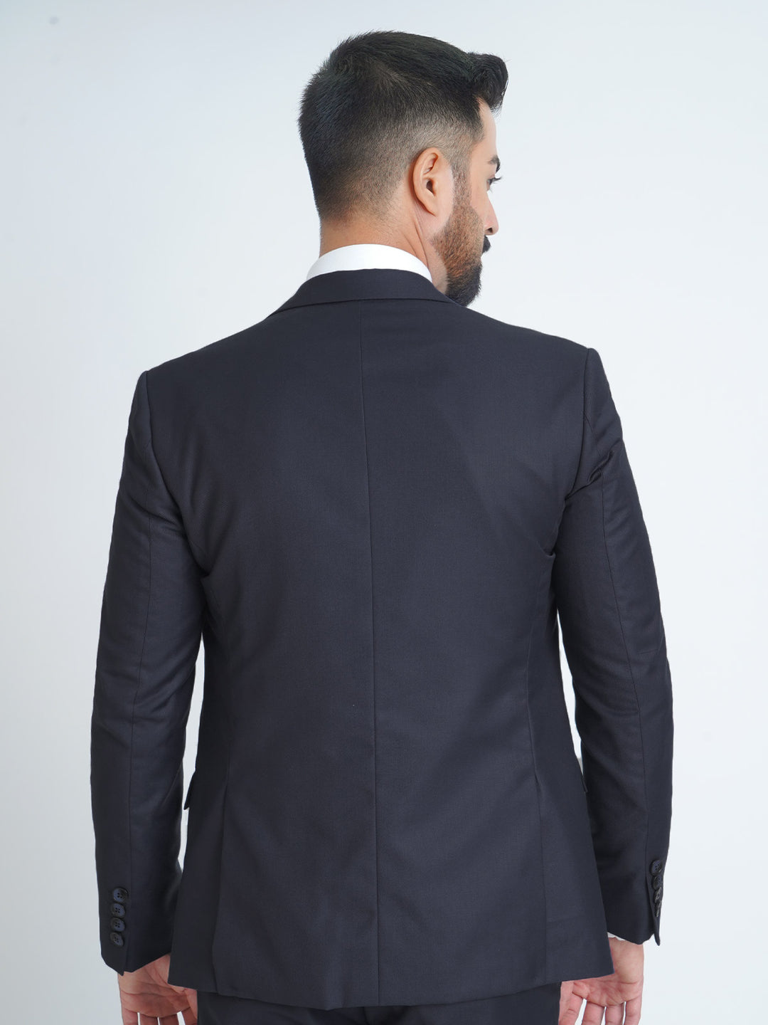 Dark Blue Self Tailored Fit Two Piece Suit  (SF-020)