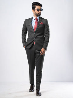 Charcoal Grey Self Tailored Fit Two Piece Suit  (SF-021)