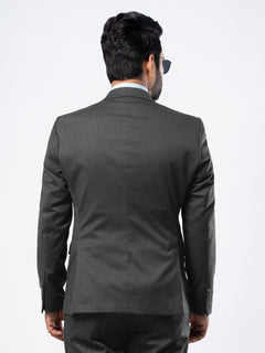 Charcoal Grey Self Tailored Fit Two Piece Suit  (SF-021)