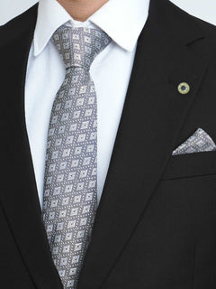 Black Plain Tailored Fit Two Piece Suit  (SF-025)