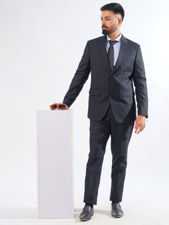 Blue Plain Tailored Fit Two Piece Suit  (SF-030)