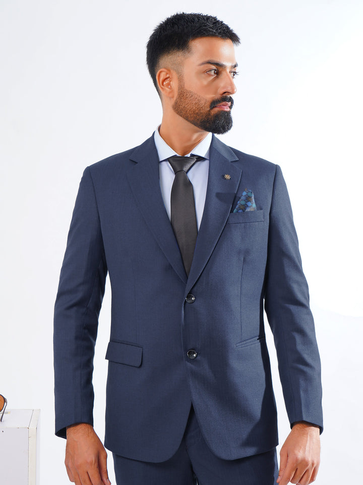 Ink Blue Self Tailored Fit Two Piece Suit  (SF-031)