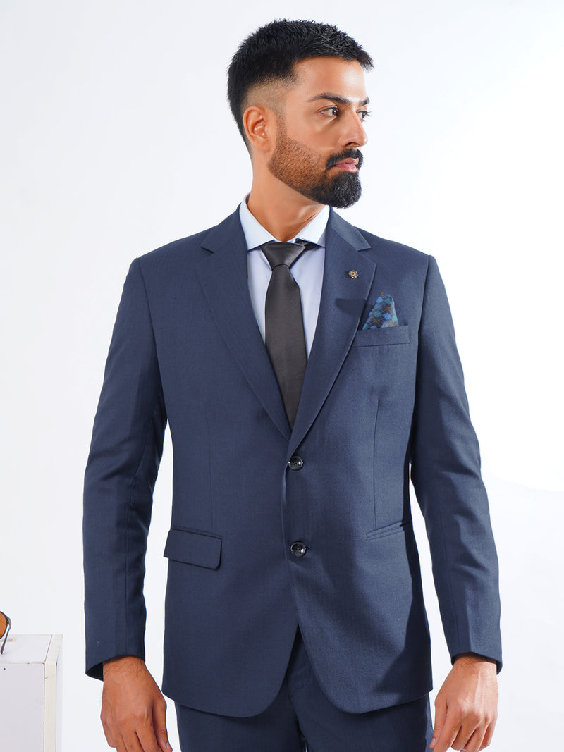 Ink Blue Self Tailored Fit Two Piece Suit  (SF-031)