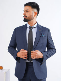 Ink Blue Self Tailored Fit Two Piece Suit  (SF-031)