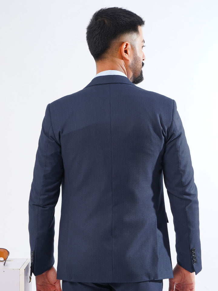 Ink Blue Self Tailored Fit Two Piece Suit  (SF-031)