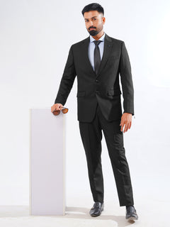 Black Self Tailored Fit Two Piece Suit  (SF-035)