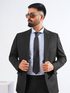 Black Self Tailored Fit Two Piece Suit  (SF-035)