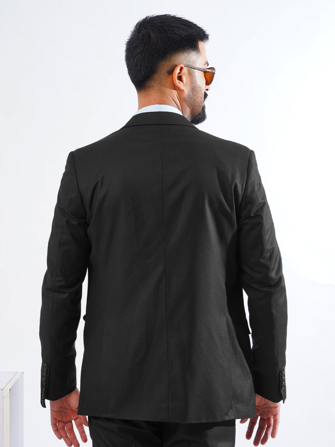 Black Self Tailored Fit Two Piece Suit  (SF-037)