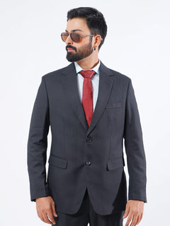 Navy Blue Self Tailored Fit Two Piece Suit  (SF-038)