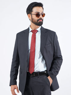 Navy Blue Self Tailored Fit Two Piece Suit  (SF-038)