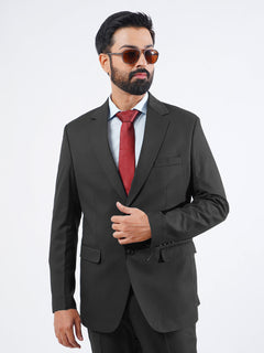 Black Self Tailored Fit Two Piece Suit  (SF-040)