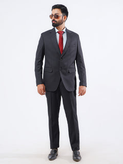 Navy Blue Self Tailored Fit Two Piece Suit  (SF-041)