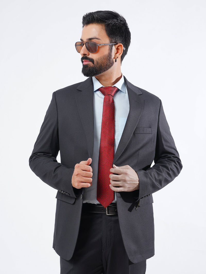 Navy Blue Self Tailored Fit Two Piece Suit  (SF-041)