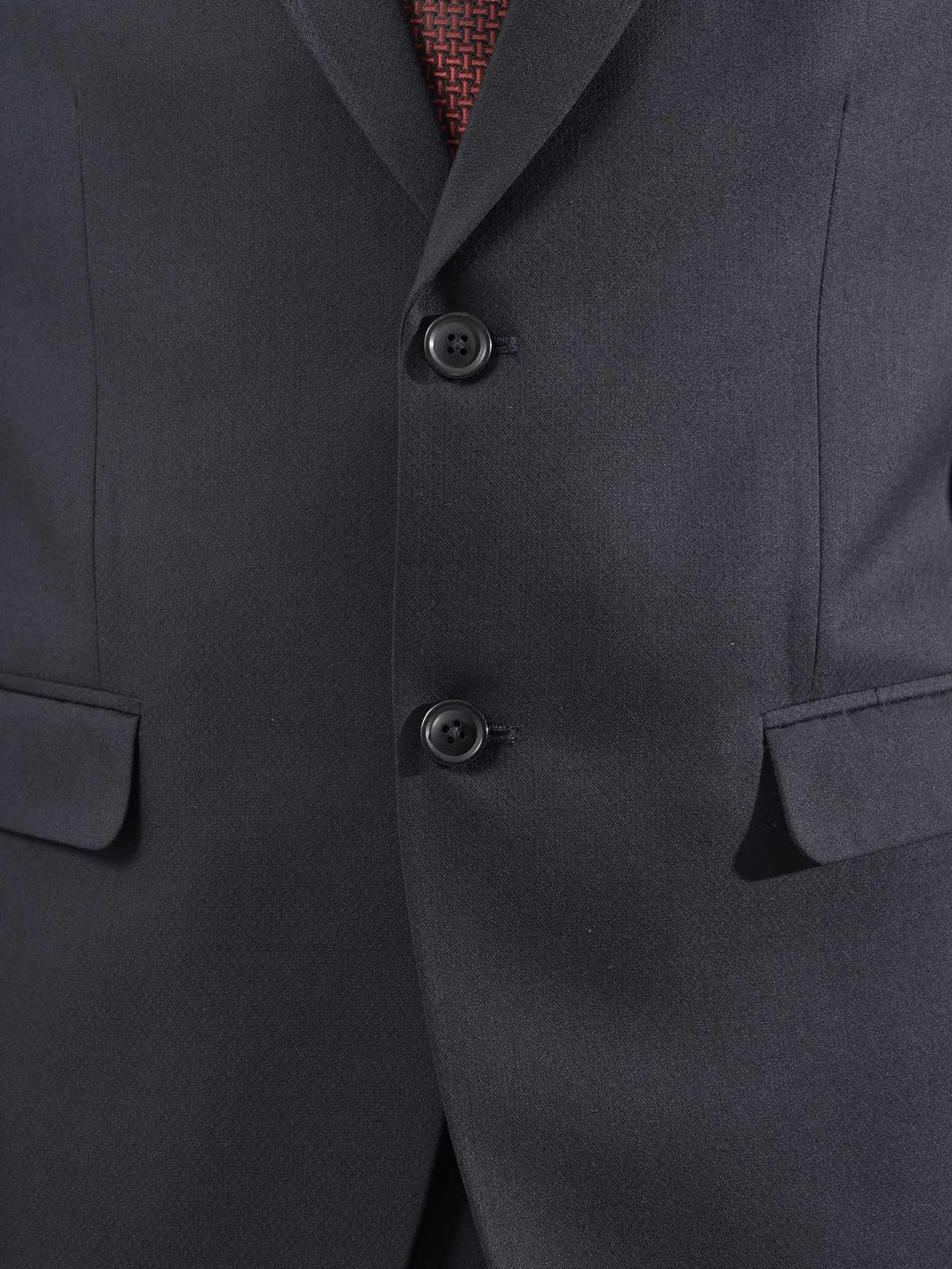 Navy Blue Self Tailored Fit Two Piece Suit  (SF-041)