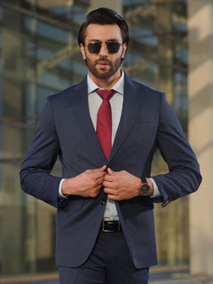 Navy Self Imported Two Piece Suit  (SF-045)