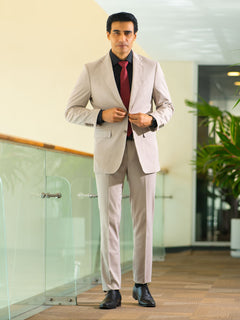 Fawn Plain Tailored Fit Two Piece Suit (SF-049)