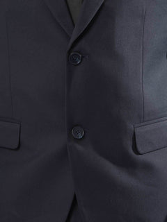 Navy Blue Plain Tailored Fit Two Piece Suit (SF-050)