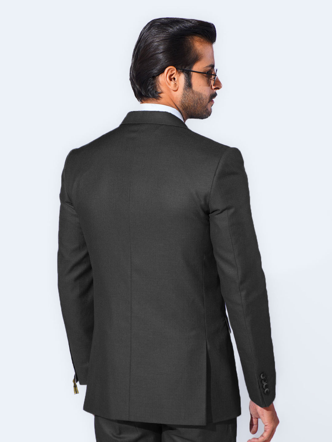 Black Self Tailored Fit Two Piece Suit (SF-052)