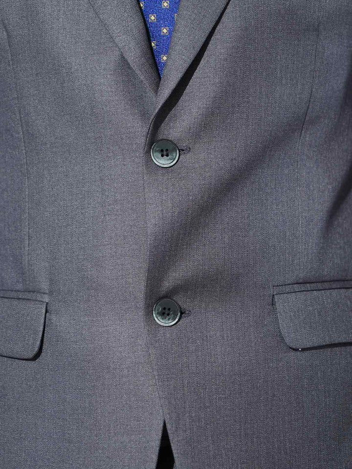 Grey Self Tailored Fit Two Piece Suit (SF-054)