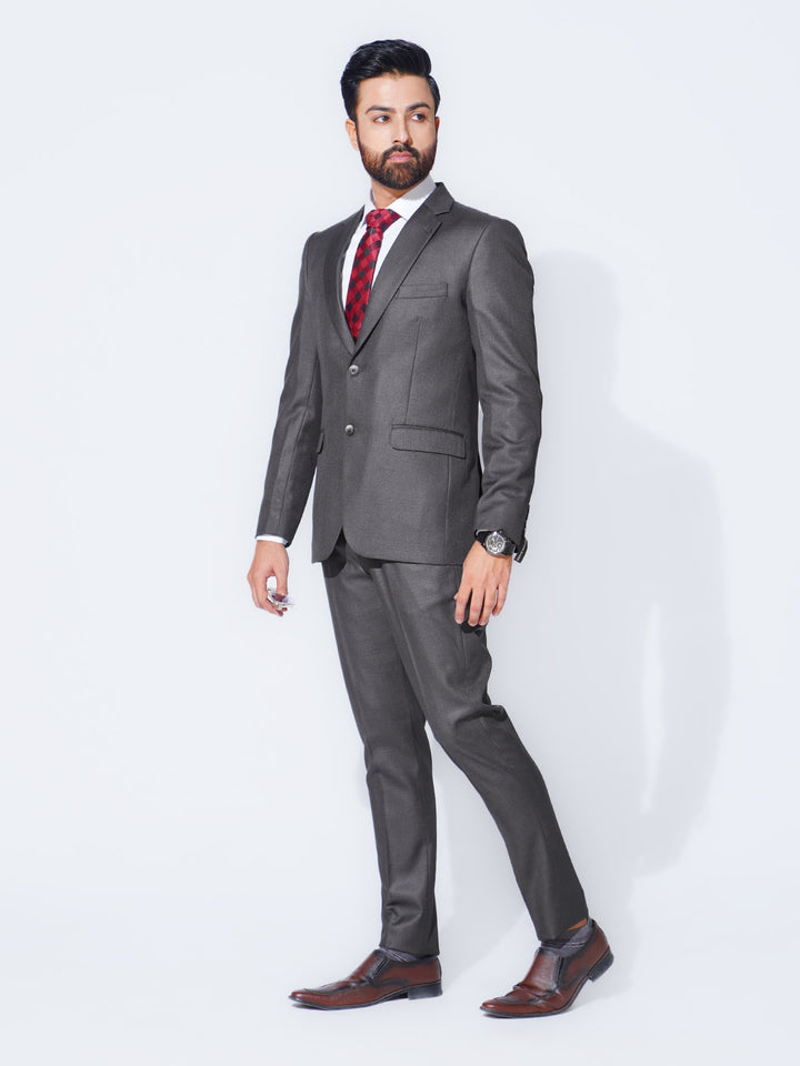 Malaysia Grey Self Tailored Fit Two Piece Suit (SF-055)